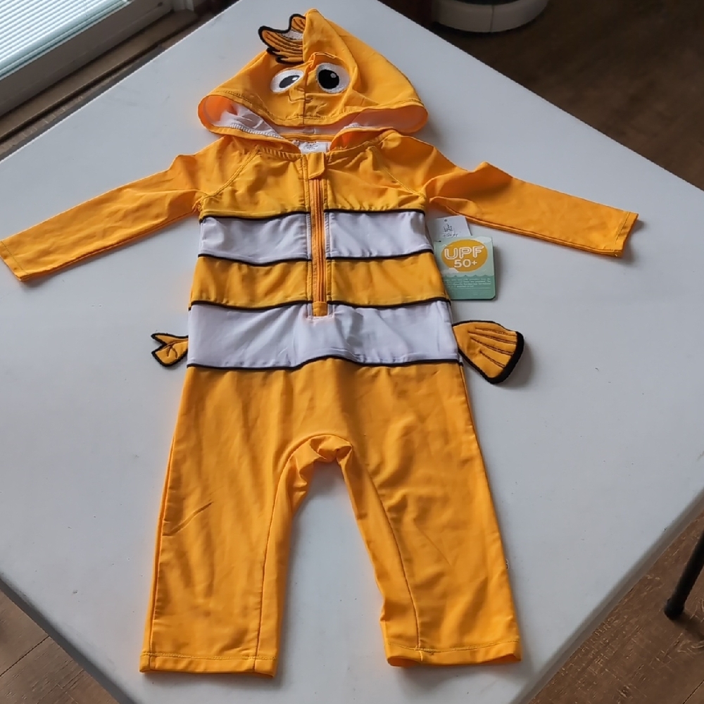 Disney Finding Nemo Full Coverage Swimsuit For Baby 18-24 Months UPF 50
